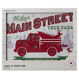 🎄 ❗️LAST 1❗️ Farmhouse Mickey Main Street Tree Light-Up Sign ❗️LAST 1❗️